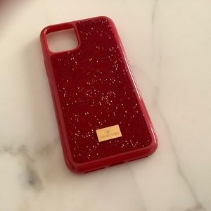iPhone case , Swarovski  ,11 pro  red